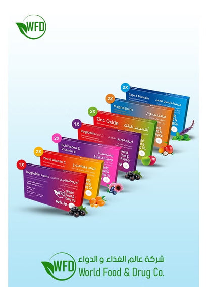 WFD 7 Max – 7-in-1 Multivitamins & Mineral Health Supplement – Iron, Zinc, Magnesium + Vitamin Blend – Sugar-Free, Fast-Absorbing Lozenges for Energy, Immunity, Bone & Muscle Support – 12 Packs × 15 Tablets (180 Total)