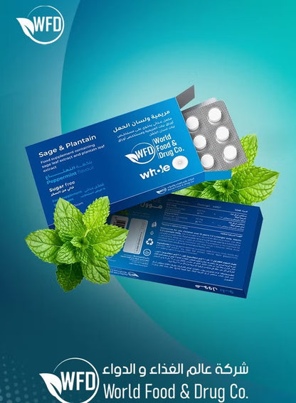 Sage & Plantain Herbal Lozenges with Mint – Sugar-Free Throat Lozenges for Immunity, Sore Throat Relief & Fresh Breath – Herbal Virus Support with Sage & Plantain Leaf Extract